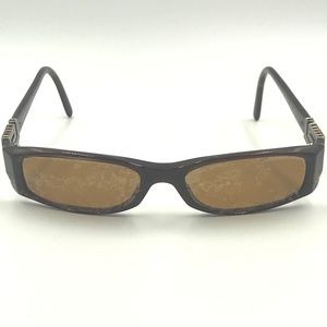 VINTAGE VERSACE BROWN RECTANGLE SUNGLASSES ITALY